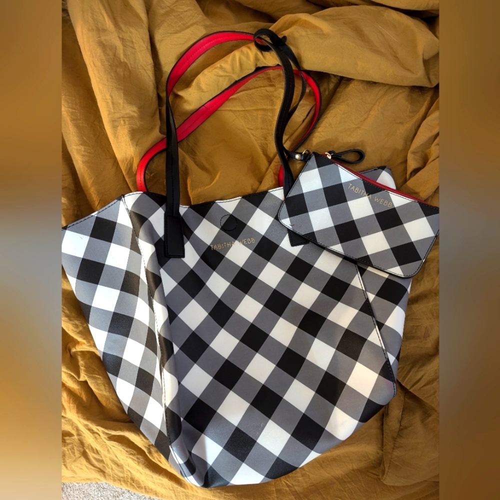 NWOT Tabitha Webb Tote and matching coin purse/clutch
